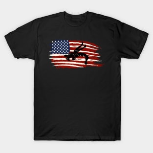 Vintage Capoeira America Flag T-Shirt